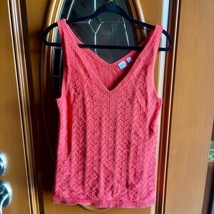 GAP Coral Knit V-Neck Tank Womens Size Large